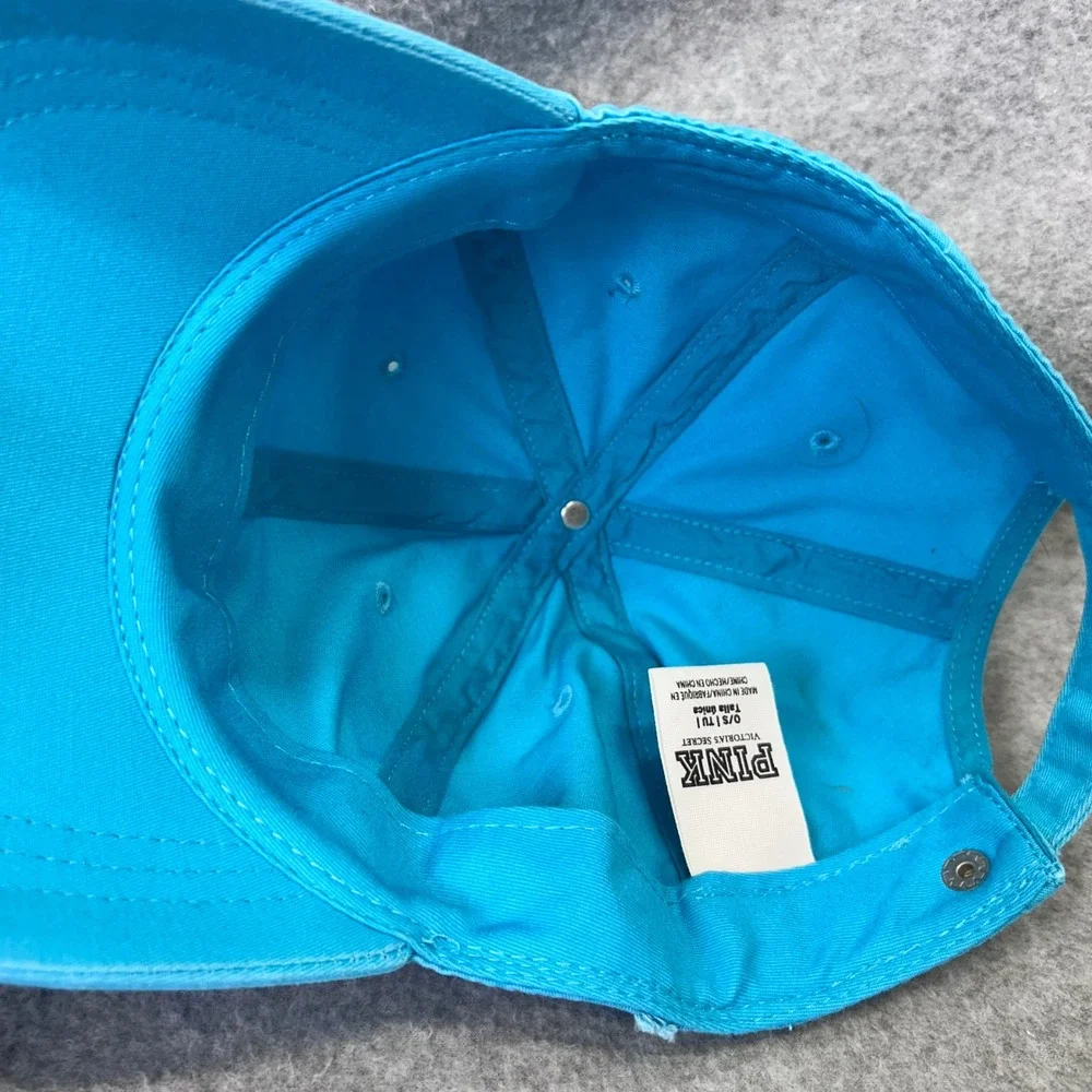 Embroidered P PINK Victoria's SecretWomen Blue Baseball Cap Adjustable Hat OS